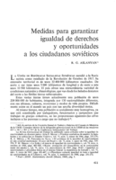Medidas para garantizar igualdad de derechos y oportunidades a los ciudadanos soviéticos