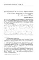 La Declaración de la OIT de 1998 sobre los principios y derechos fundamentales: un reto para el futuro