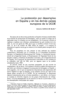 La protección por desempleo en España y en los demás países europeos de la OCDE