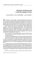 Atypical employment in the European union