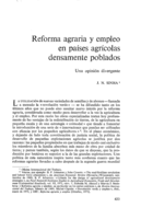 Reforma agraria y empleo en países agrícolas densamente poblados: una opinión divergente