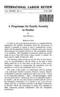 A programme for family security in Sweden
