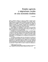 Empleo agrícola y migraciones rurales en una economía dualista