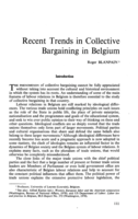Recent trends in collective bargaining in Belgium