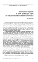 Economic aspects of shift and night work in industrialised market economies