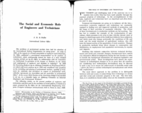 The social and economic role of engineers and technicians