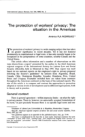 The protection of workers' privacy: the situation in the Americas