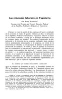 Las relaciones laborales en Yugoslavia