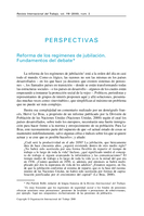Reforma de los regímenes de jubilación: fundamentos del debate