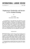 Employment, productivity and income in New Zealand farming