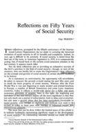 Reflections on fifty years of social security