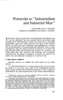 Postcript to "industrialism and industrial man"