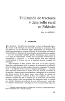 Utilización de tractores y desarrollo rural en Pakistán