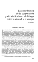 La contribución de la cooperación y del sindicalismo al diálogo entre la ciudad y el campo