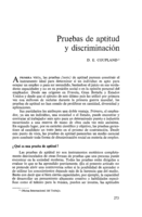 Pruebas de aptitud y discriminación
