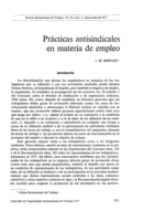 Prácticas antisindicales en materia de empleo