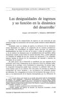 Las desigualdades de ingresos y su función en la dinámica del desarrollo
