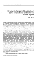 Structural change in New Zealand: some implications for the labour market regime