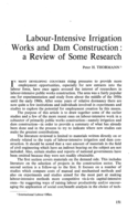 Labour-intensive irrigation work and dam construction: a review of some research