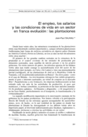 El empleo, los salarios y las condiciones de vida en un sector en franca evolución: las plantaciones
