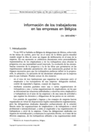 Información de los trabajadores en las empresas en Bélgica