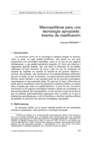 Macropolíticas para una tecnología apropiada: intento de clasificación