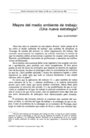 Mejora del medio ambiente de trabajo: ¿una nueva estrategia?