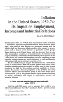 Inflation in the United States, 1959-74: its impact on employers, incomes and industrial relations