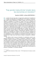 Trop grande insécurité de l'emploi dans les économies en transition?