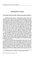 The Asian financial crisis: origins and social outlook