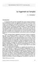 Le logement et l'emploi