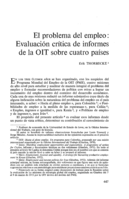 El probleme del empleo: evaluación crítica de informes de la OIT sobre cuatro países