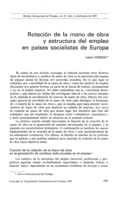 Rotación de la mano de obra y estructura del empleo en países socialistas de Europa