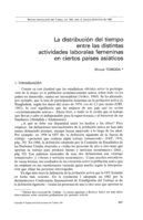 La distribución del tiempo entre las distintas actividades laborales femeninas en ciertos países asiáticos