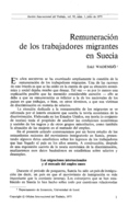 Remuneración de los trabajadores migrantes en Suecia