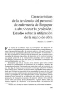 Características de la tendencia del personal de enfermería de Singapur a abandonar la profesión: estudio sobre la utilización de la mano de obra