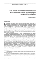 Les fonds d'investissement social et la restructuration économique en Amérique latine