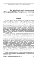 Le ralentissement économique et les possibilités d'emploi des femmes