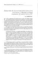 Desarrollo de las normas sobre derechos humanos y libertad sindical mediante el control de la OIT