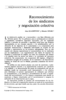 Reconocimiento de los sindicatos y negociación colectiva