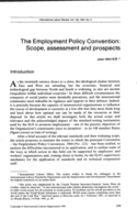 The employment policy convention: scope, assessment and prospects