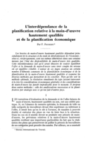 L'interdépendance de la planification relative à la main-d'oeuvre hautement qualifiée et de la planification économique
