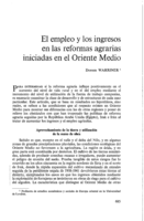 El empleo y los ingresos en las reformas agrarias iniciadas en el Oriente Medio