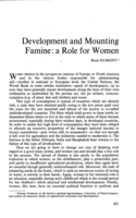 Development and mounting famine: a role for women