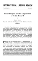 Social progress and the organisation of social research