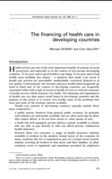The financing of health care in developing countries