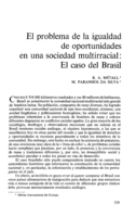 El problema de la igualdad de oportunidades en una sociedad multiracial: el caso del Brasil