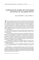 Coeficiente de empleo del crecimiento económico en los paises del G-7