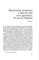 Mecanización, producción y mano de obra en la agricultura: el caso de Tailandia