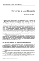 L'avenir de la sécurité sociale